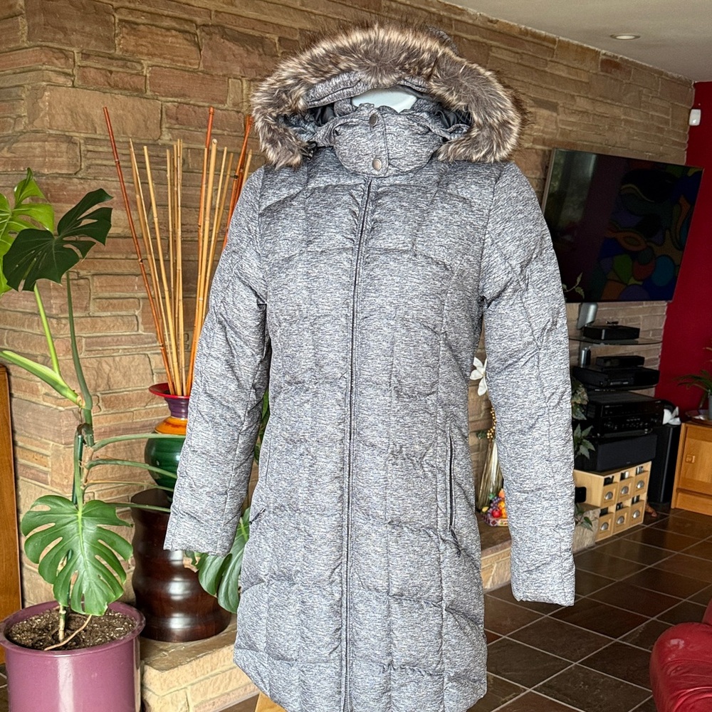 Eddie Bauer Down Jacket with Faux Fur Trim